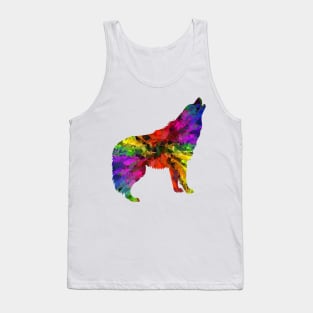 Cubism Wolf Silhouette Tank Top